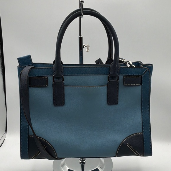 Michael Kors Navy and Teal Satchel - Picture 2 of 4